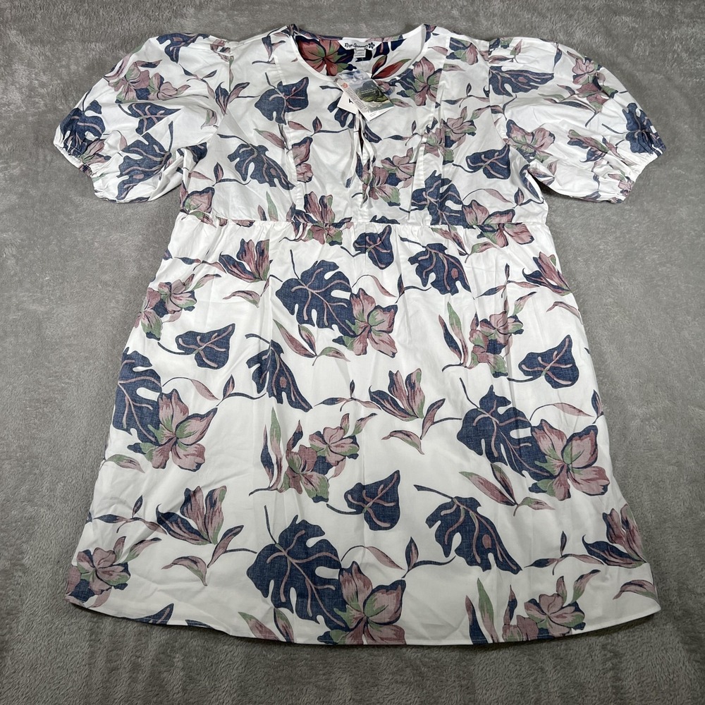 Reyn Spooner Dress Womens XXL Off White Nuku Hiva Pia Floral Hawaiian Tunic NWT